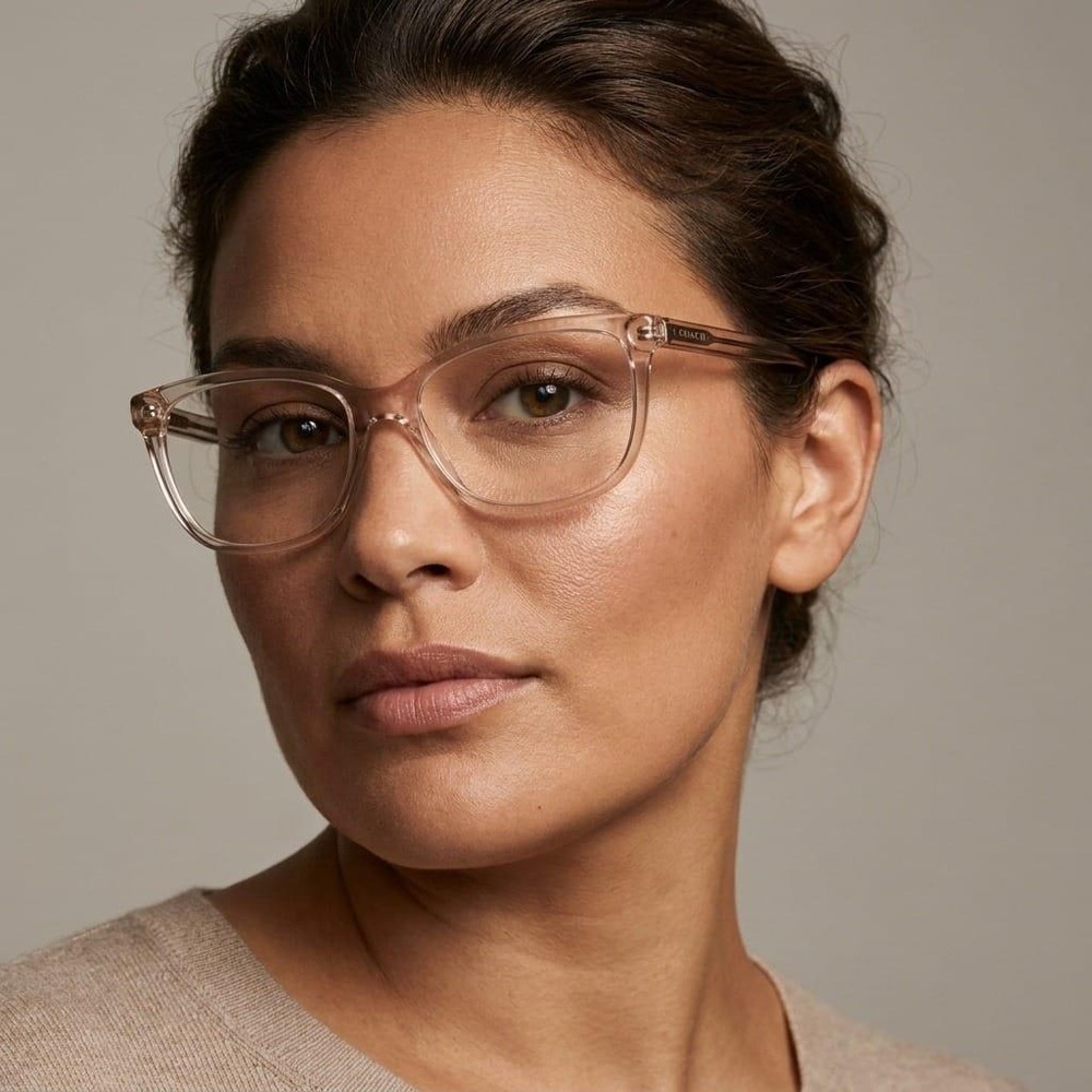 Coach HC6139U Transparent Pink Butterfly Eyeglasses Frames 55-15-140 Womens